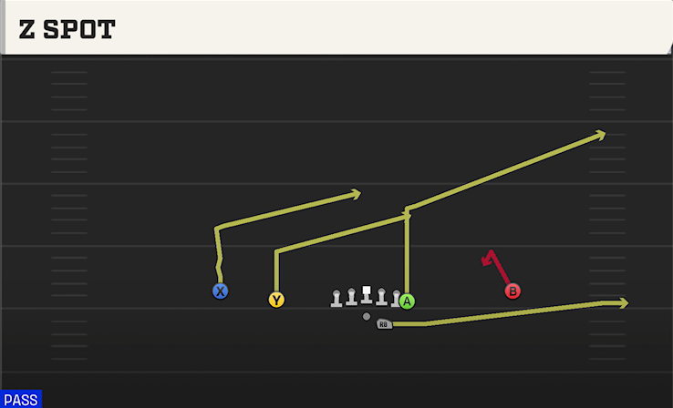 Z SPOT play diagram College Football 27