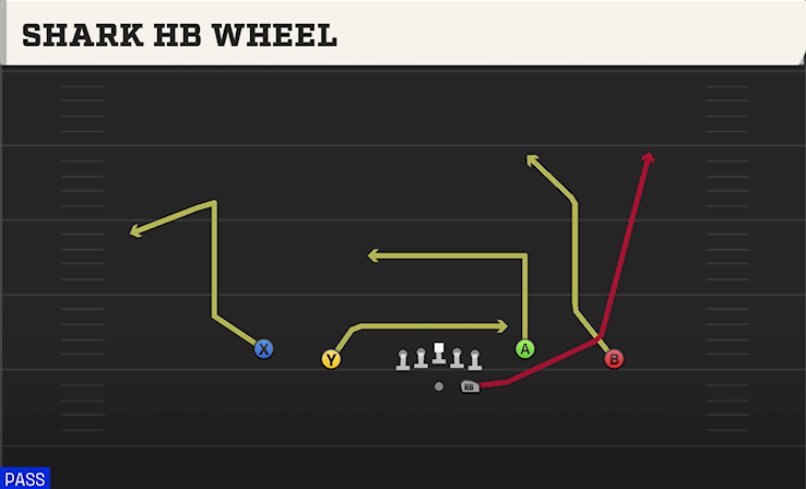 SHARK HB WHEEL play diagram College Football 27