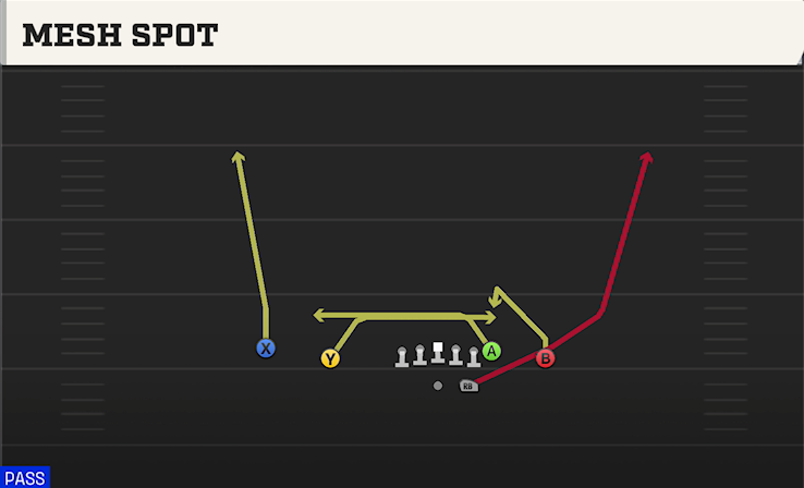 MESH SPOT play diagram College Football 27