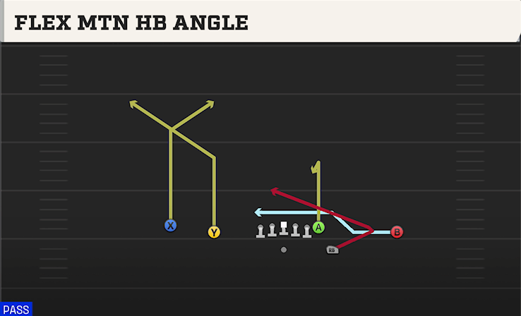 FLEX MTN HB ANGLE play diagram College Football 27
