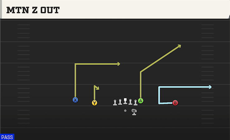 MTN Z OUT play diagram College Football 27