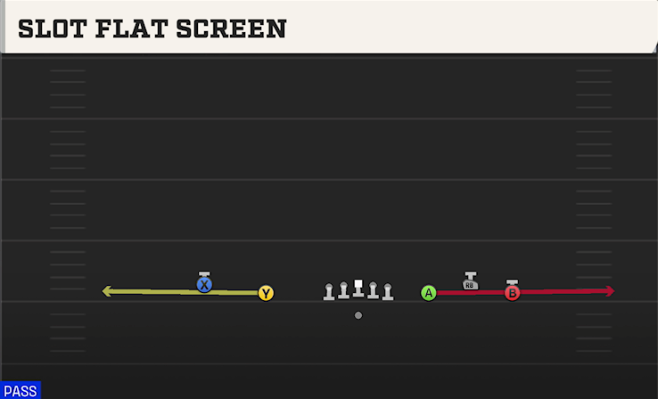 SLOT FLAT SCREEN play diagram College Football 27