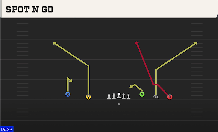 SPOT N GO play diagram College Football 27
