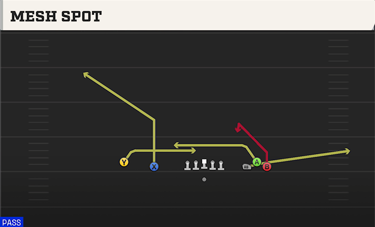 MESH SPOT play diagram College Football 27