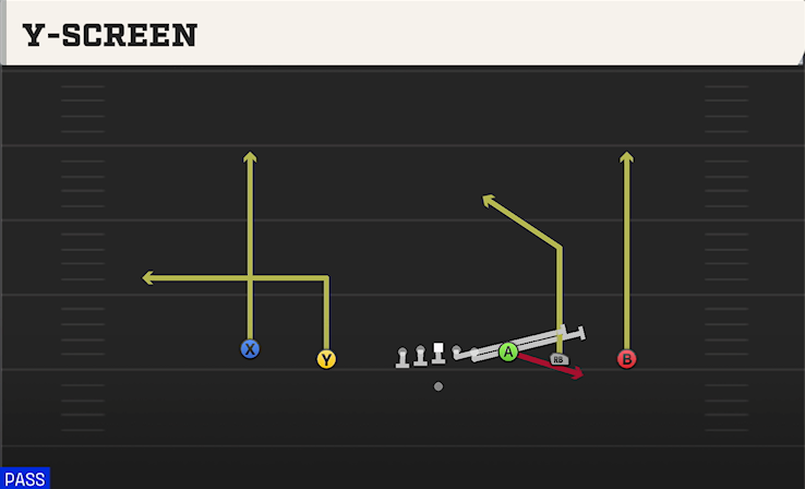 Y-SCREEN play diagram College Football 27