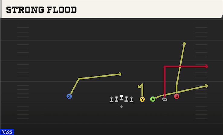 STRONG FLOOD play diagram College Football 27