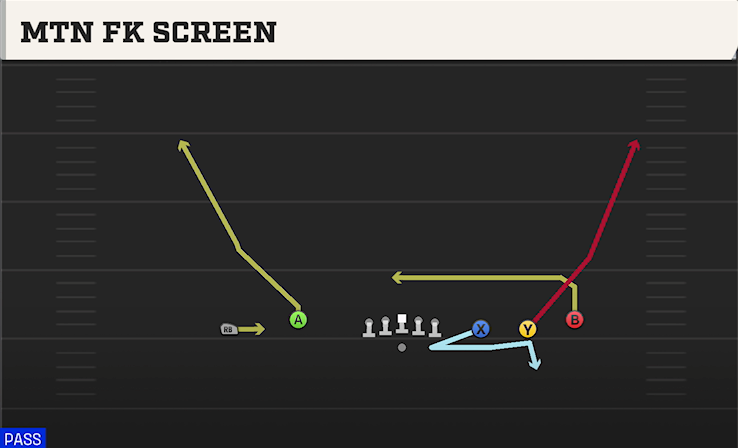 MTN FK SCREEN play diagram College Football 27