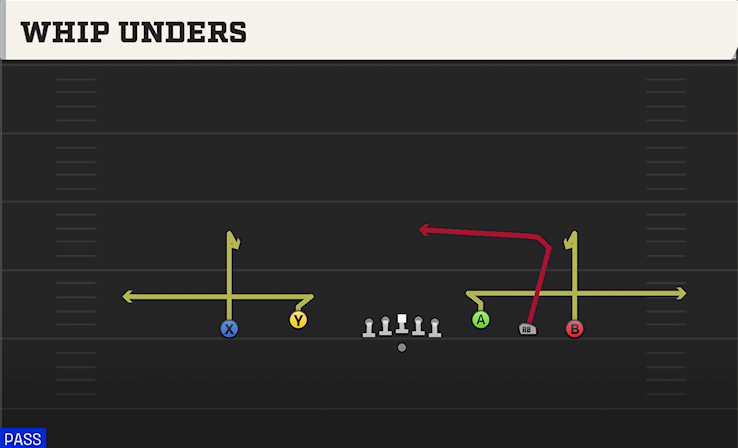 WHIP UNDERS play diagram College Football 27