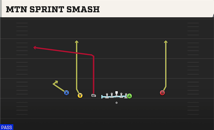 MTN SPRINT SMASH play diagram College Football 27