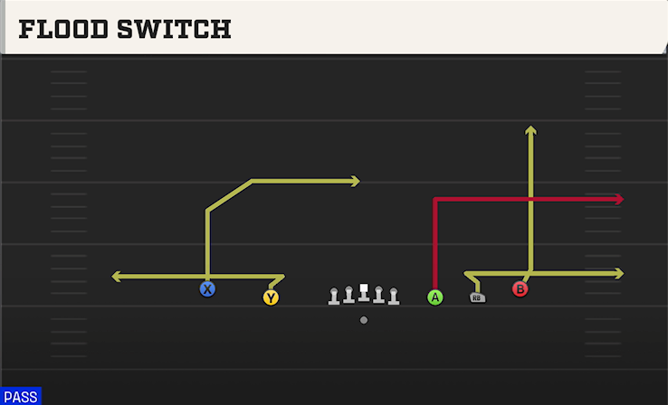 FLOOD SWITCH play diagram College Football 27