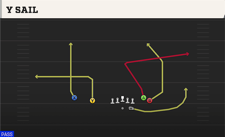 Y SAIL play diagram College Football 27