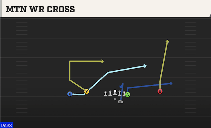 MTN WR CROSS play diagram College Football 27