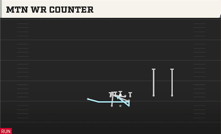 MTN WR COUNTER play diagram College Football 27