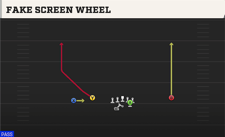 FAKE SCREEN WHEEL play diagram College Football 27