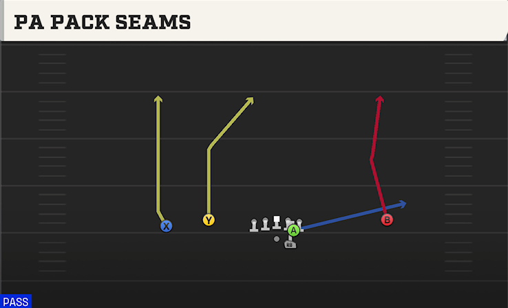 PA PACK SEAMS play diagram College Football 27