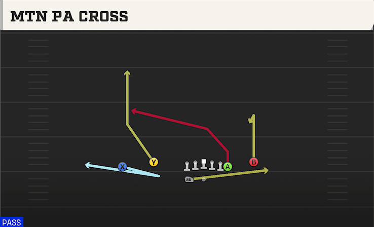 MTN PA CROSS play diagram College Football 27
