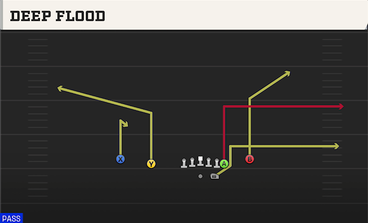 DEEP FLOOD play diagram College Football 27