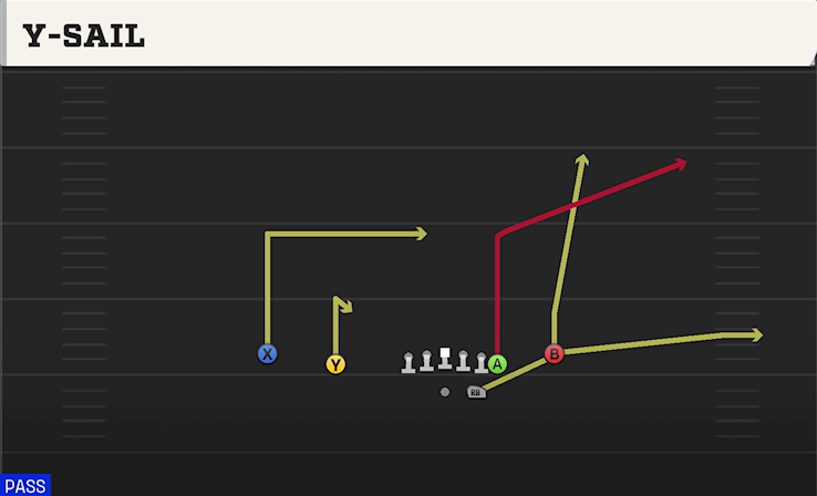 Y-SAIL play diagram College Football 27