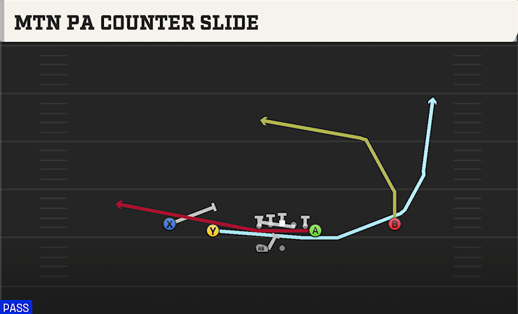 MTN PA COUNTER SLIDE play diagram College Football 27