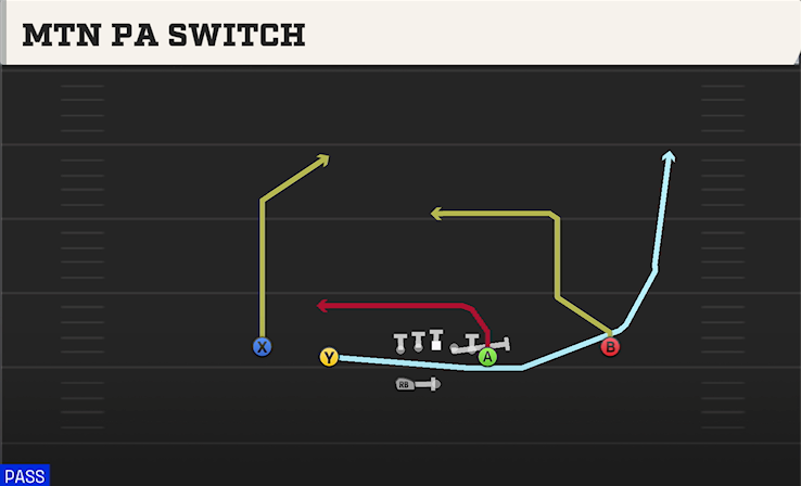 MTN PA SWITCH play diagram College Football 27