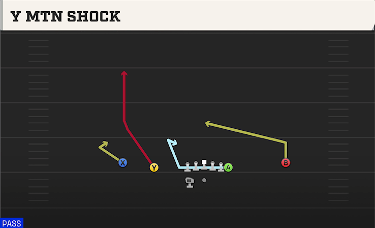 Y MTN SHOCK play diagram College Football 27