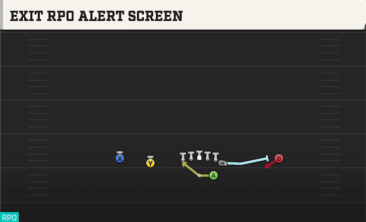 EXIT RPO ALERT SCREEN play diagram College Football 27