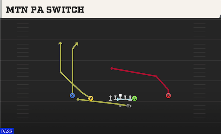 MTN PA SWITCH play diagram College Football 27