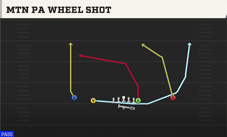 MTN PA WHEEL SHOT play diagram College Football 27