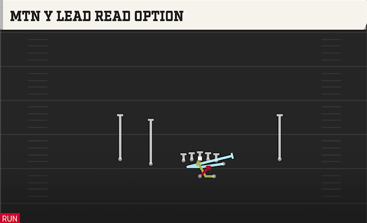 MTN Y LEAD READ OPTION play diagram College Football 27