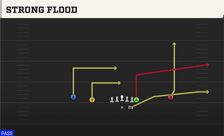 STRONG FLOOD play diagram College Football 27