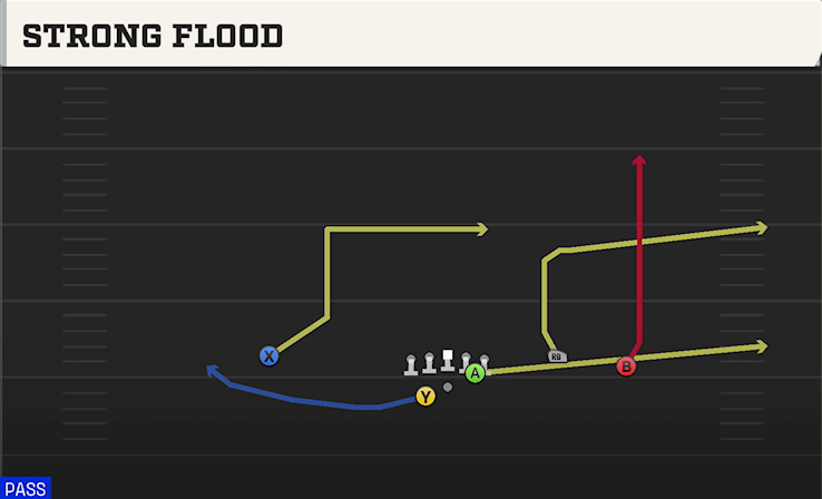 STRONG FLOOD play diagram College Football 27
