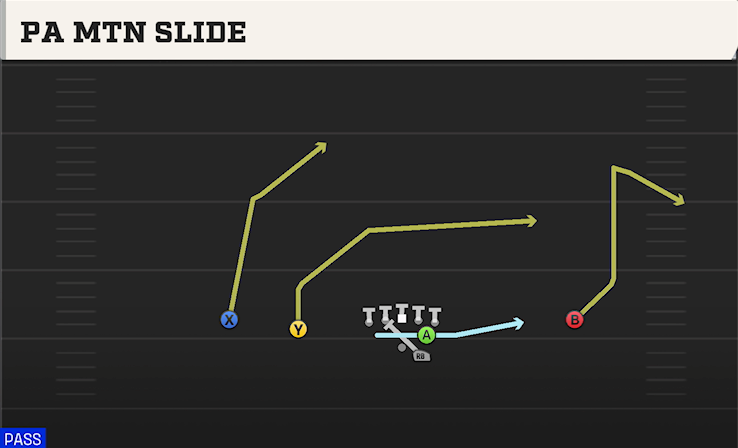 PA MTN SLIDE play diagram College Football 27