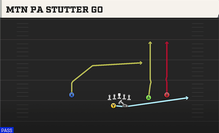 MTN PA STUTTER GO play diagram College Football 27