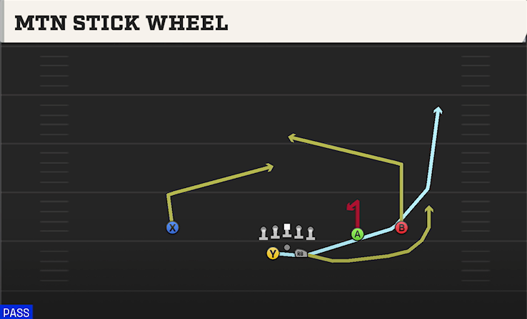 MTN STICK WHEEL play diagram College Football 27