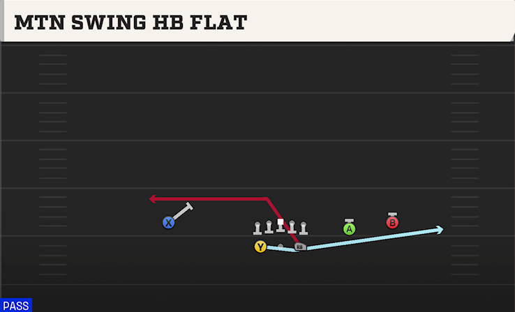 MTN SWING HB FLAT play diagram College Football 27