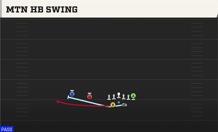 MTN HB SWING play diagram College Football 27