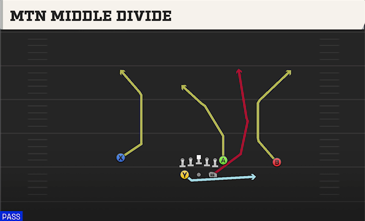 MTN MIDDLE DIVIDE play diagram College Football 27