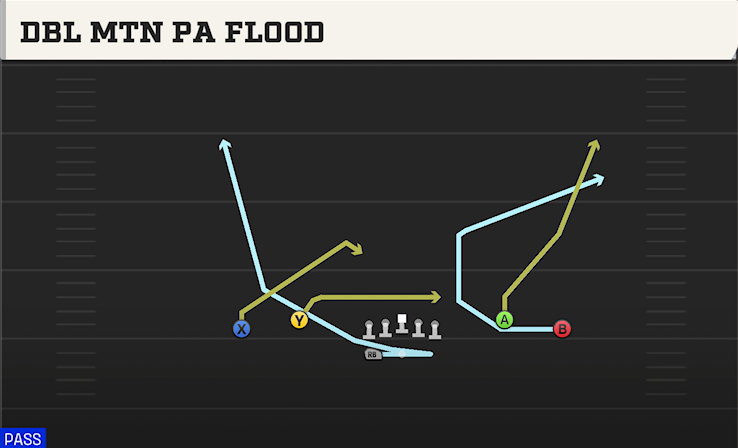 DBL MTN PA FLOOD play diagram College Football 27