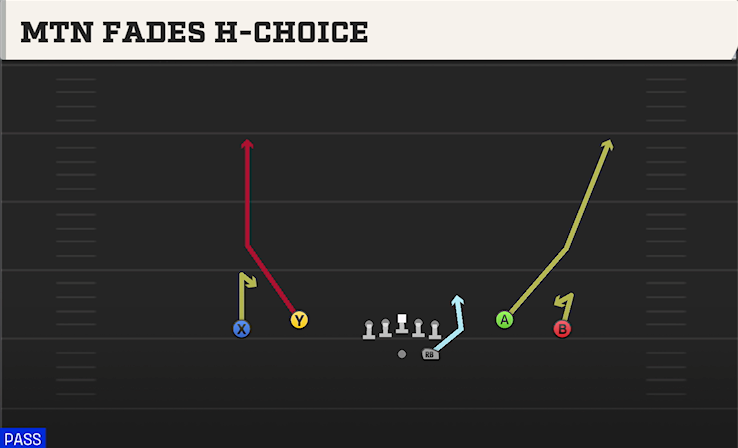 MTN FADES H-CHOICE play diagram College Football 27