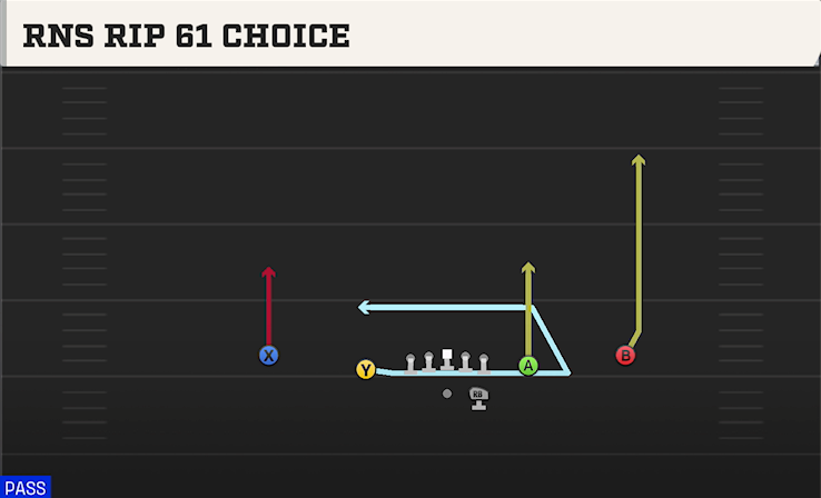 RNS RIP 61 CHOICE play diagram College Football 27