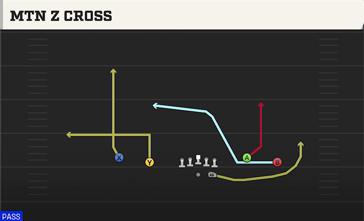 MTN Z CROSS play diagram College Football 27