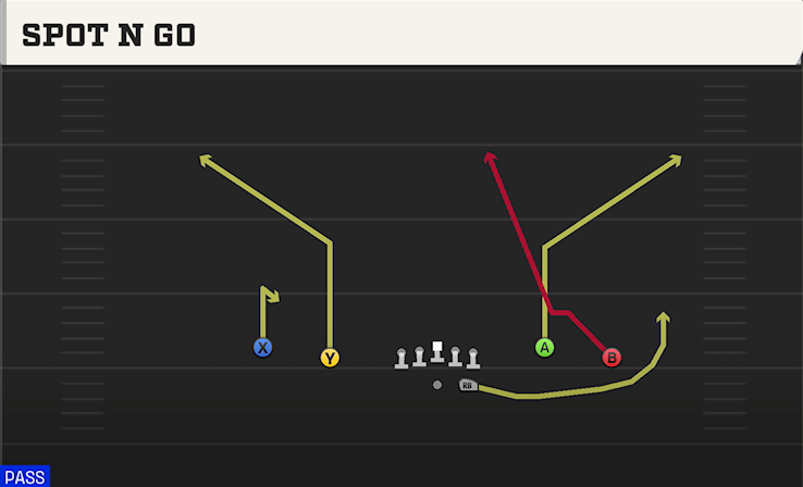 SPOT N GO play diagram College Football 27