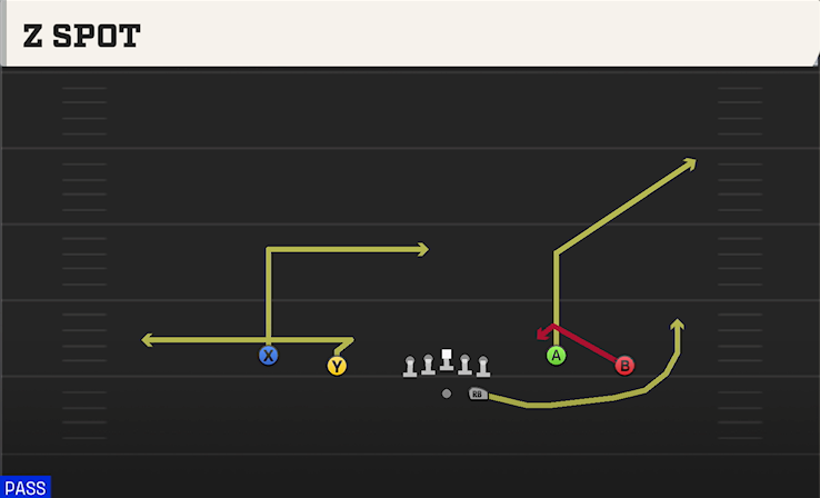 Z SPOT play diagram College Football 27