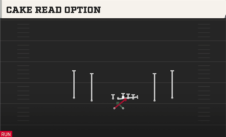 CAKE READ OPTION play diagram College Football 27