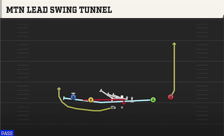 MTN LEAD SWING TUNNEL play diagram College Football 27