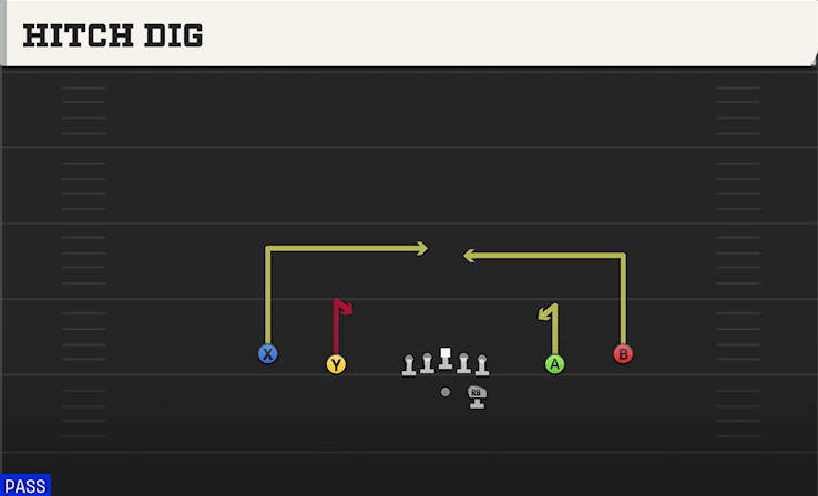HITCH DIG play diagram College Football 27