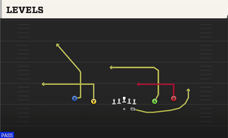 LEVELS play diagram College Football 27