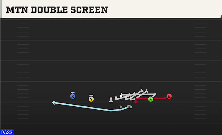 MTN DOUBLE SCREEN play diagram College Football 27