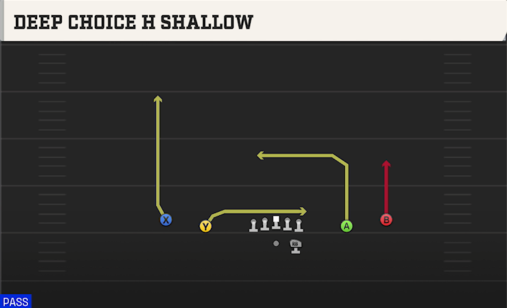 DEEP CHOICE H SHALLOW play diagram College Football 27