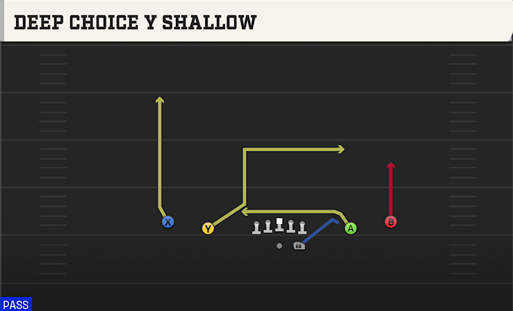 DEEP CHOICE Y SHALLOW play diagram College Football 27